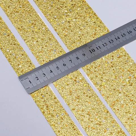 Glitzer Stern Pailletten Band 10 Yards Metallic Funkelndes Deko-Band Für Geschenkverpackung Blumenstrauß Kuchen DIY Haarschleifen Weihnachten Hochzeit Party Deko