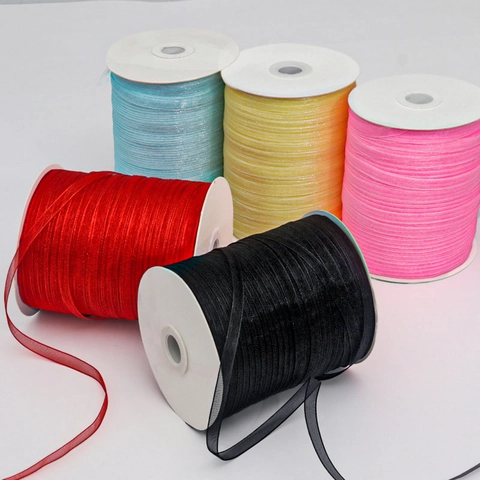 Transparente Organzaband Für Geschenke Basteln DIY Hut Dekoration Hochzeit Party Handgemachtes Chiffon Tüllband Rolle Mehrzweck Blumenzubehör