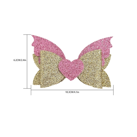 Shiny Glitter Bow Hair Accessories Polyester Bowknot For DIY Crafts Headwear Clothing Decoration Gift Box Ornaments For Girls