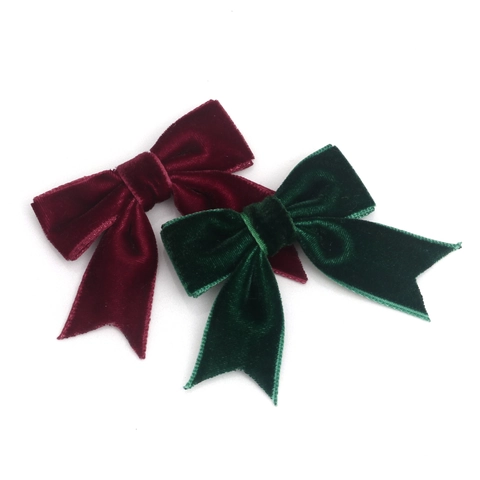 Fiocchi a Coda di Rondine in Nastro di Velluto Retrò Decorazioni Natalizie per Confezioni Regalo Fai da Te Accessori Artigianali Fiocchi in Nastro Floccato