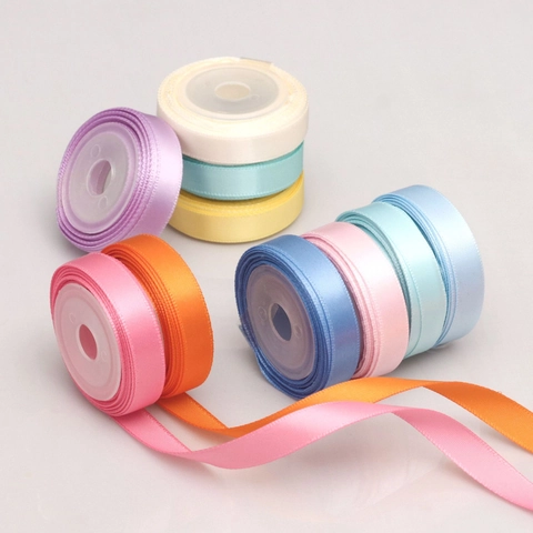 Polyester Satin Ribbon For Gift Wrapping DIY Hair Braiding Crafts Cake Box Decoration Multi-Color Ribbon Handcraft Supplies