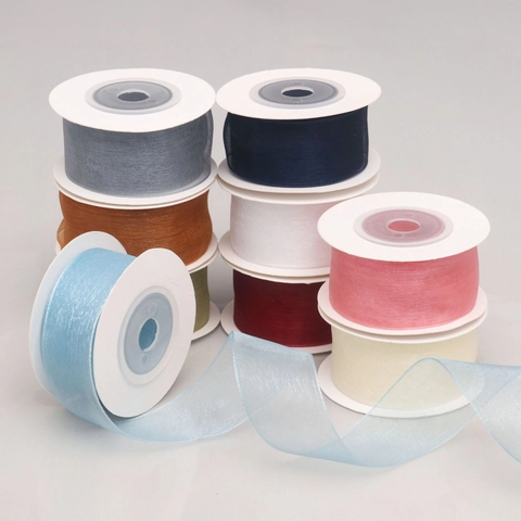 Nastro in Organza Trasparente per Confezioni Regalo Artigianato Fai da Te Matrimonio Fiori Confezione Nastro di Garza Decorativo Multicolore