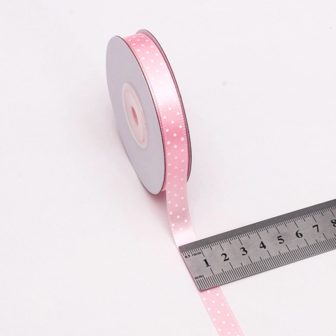 Nastro di Raso di Poliestere a Pois Fettuccia Decorativa Stampata per Fai da Te Confezioni Regalo Bouquet da Sposa Accessorio