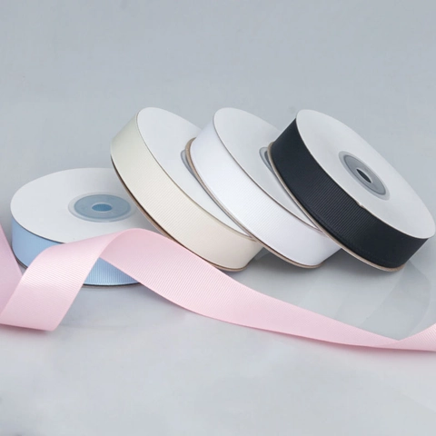 Ruban Gros-grain en Polyester Bande de Tissu Côtelé pour DIY Loisirs Créatifs Noeuds de Cheveux Emballage Cadeau Décoration Mariage Fête