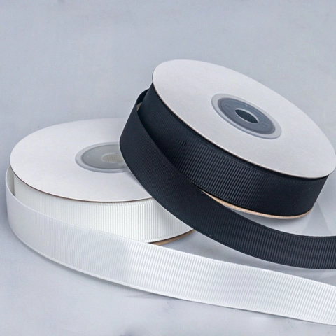 Solid Color Grosgrain Ribbon For Gift Box Packaging DIY Crafts Decoration Baking Cake Ribbons High Density Woven Webbing