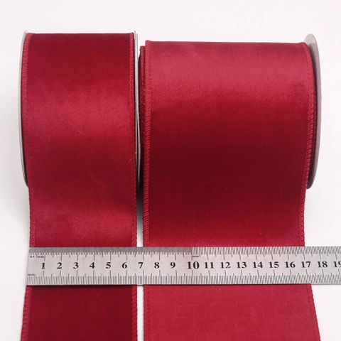Nastro in Velluto Scozzese Cablato Doppia Faccia Nastro Rosso Velluto Tessuto a Quadri Confezione Regalo Natale Fiocchi Fai da Te Decorativo Cablato
