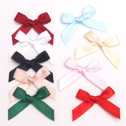 Handgemachte Polyester Satin Schleifen Für DIY Basteln Geschenkverpackung Kleidung Dekorationen Dekorative Vorgebundene Schleifen