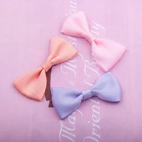 Nœuds en Gros-grain de Polyester Faits à la Main Mini Nœud pour Accessoires de Vêtement Pinces Cheveux Bricolage Décoration