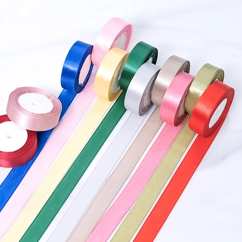 Nastro di Raso di Poliestere per Confezioni Regalo Matrimonio Festa Scatola di Torta DIY Decorativo Colorato Nastro Seta