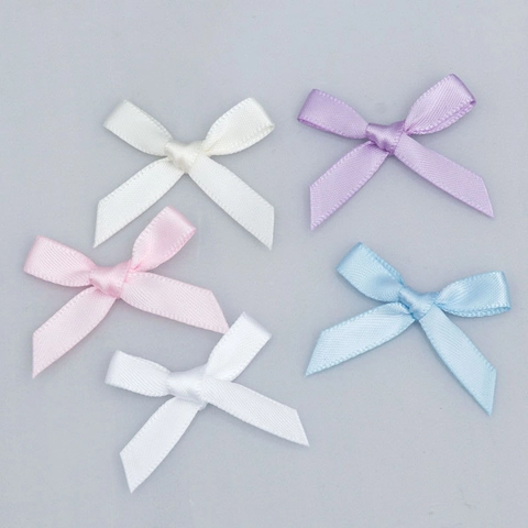 Handmade Polyester Satin Ribbon Bows For DIY Craft Clothing Accessory Gift Wrapping Decoration Multicolor Small Satin Bows