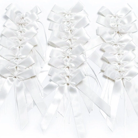 Satin Bandschleifen Mit Langen Streamern Für Geschenkverpackung Hochzeitsauto Weihnachtsbaum Dekoration Polyester DIY Handwerk Dekor