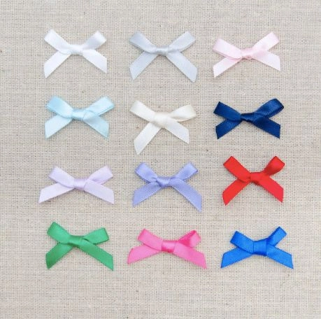 Mini Nœuds en Ruban de Polyester Faits à la Main pour Artisanat DIY Vêtements de Poupée Couture Sous-vêtements Décoration