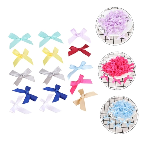 Mini Nœuds en Ruban de Polyester Faits à la Main pour Artisanat DIY Vêtements de Poupée Couture Sous-vêtements Décoration