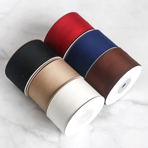 Nastro di Raso Tinta Unita per Confezioni Regalo Artigianato Fai-da-te Fiocchi per Capelli Nastro Decorativo in Poliestere per Matrimoni Feste