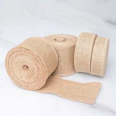 Cinta de Yute Natural Tela Decorativa para Envoltura de Regalos DIY Bodas Navidad Fiesta Hogar Rústico Tejido