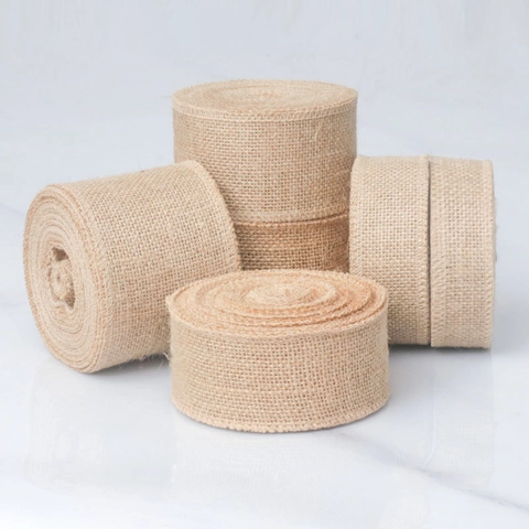 Rollo de Cinta de Arpillera de Yute Natural para Manualidades DIY Envoltura de Regalos Boda Fiesta Hogar Decoración Tejido Rústico Camino de Mesa