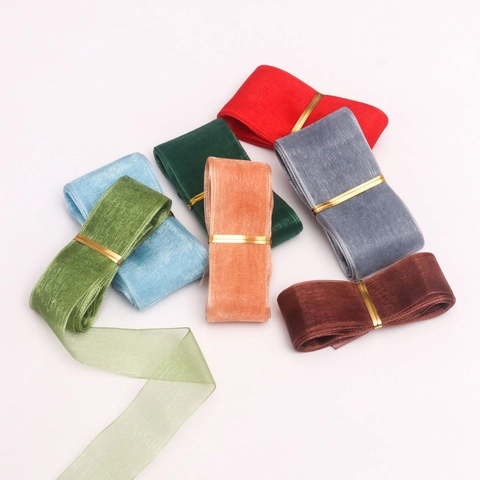 Transparentes Organzaband Chiffon Snow Gauze Band Für DIY Haarschmuck Basteln Geschenkverpackung Kuchen Dekoration Band