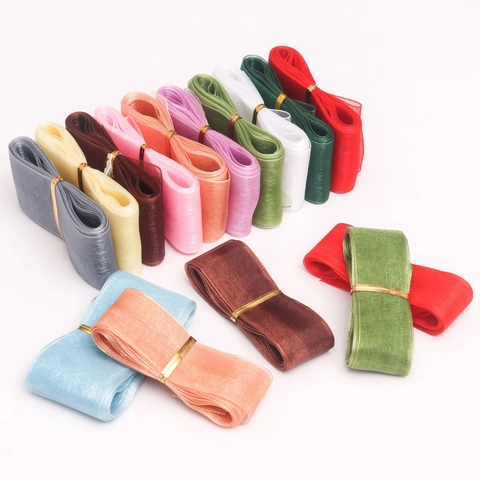 Transparentes Organzaband Chiffon Snow Gauze Band Für DIY Haarschmuck Basteln Geschenkverpackung Kuchen Dekoration Band