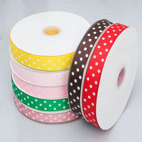 Nastro in Grosgrain a Pois Nastro Stampato a Pois per Artigianato Fai da Te Fiocchi per Capelli Confezioni Regalo Nozze Casa