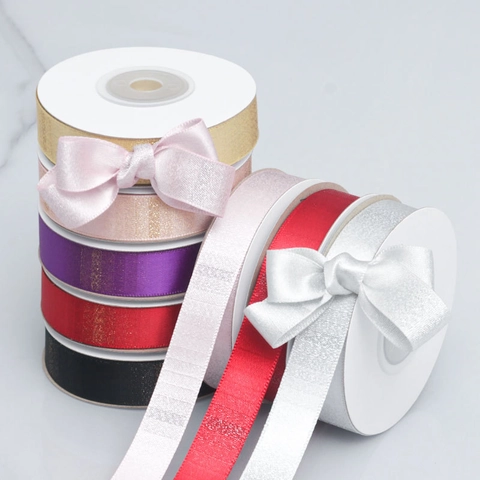 Nastro Decorativo In Poliestere Con Strisce Orizzontali Glitterate Per Confezioni Regalo Di Nozze E Decorazioni Fai Da Te