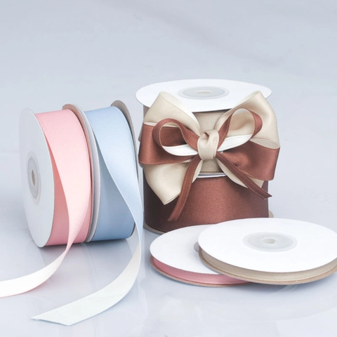 Solid Color Matte Polyester Satin Ribbon For Gift Wrapping Bouquet Baking Cake Decoration DIY Crafts Decorative Ribbon