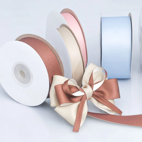Solid Color Matte Polyester Satin Ribbon For Gift Wrapping Bouquet Baking Cake Decoration DIY Crafts Decorative Ribbon