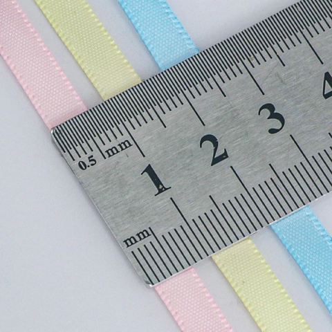 Double Sided Polyester Satin Ribbon For Gift Wrapping Baking Decoration DIY Flower Bows Solid Color Craft Ribbon Rolls