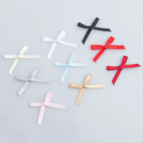 Mini Fiocchi di Nastro in Satine di Poliestere Fatti a Mano per Decorazione Biancheria Intima Calze Fai da Te Piccoli Ornamenti
