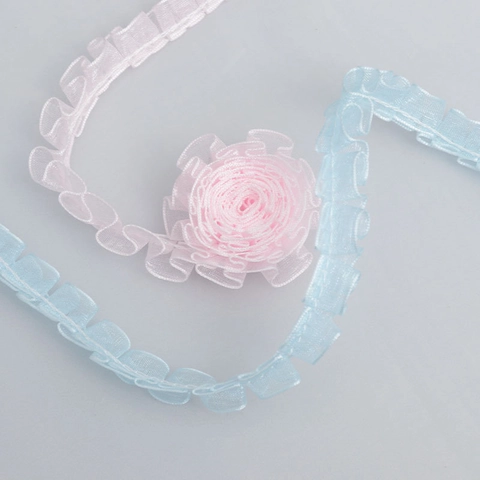 Plissierte Organza Spitzenborte Rüschen Schifffon Band Für Bekleidung Nähen Dekorative Borte DIY Basteln Kleidung Zubehör