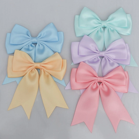 Polyester Satin Ribbon Swallowtail Bow DIY Clothing Accessories Headwear Decor Machine Woven Ribbon Bow Garment Decor