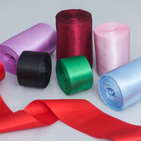 Extra Wide Solid Color Satin Ribbon Glossy Polyester Silk Like Fabric Roll For Wedding Invitation Chair Back Party Decor DIY Gift Wrapping