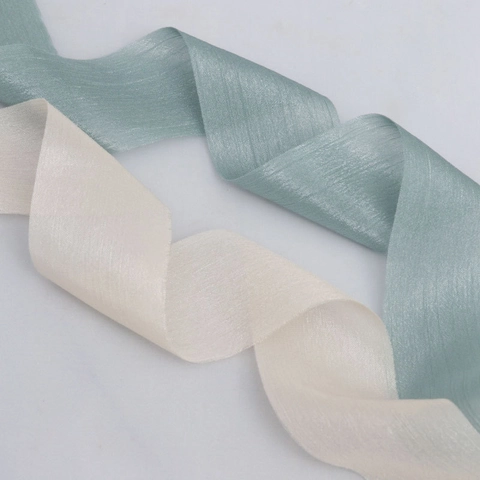 Élégant Ruban de Gaze de Neige Miroitant Transparent Pour Bricolage Emballage de Gâteau de Fleurs Cadeau Mariage Fête Décoratif Sangle en Polyester