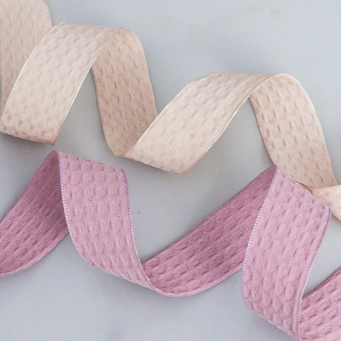 Waffle Pattern Textured Ribbon Korean Style Woven Decorative Webbing For Gift Wrapping DIY Bow Hair Accessory Bakery Wedding Decor