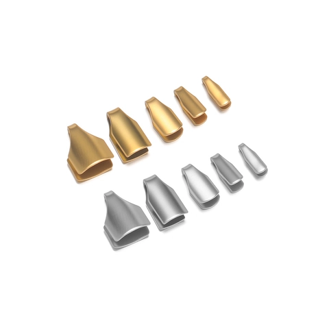 Stainless Steel Pinch Bails End Caps For Jewelry Making Necklaces Bracelet Connector DIY Jewelry Findings Gold Steel Tones Findings