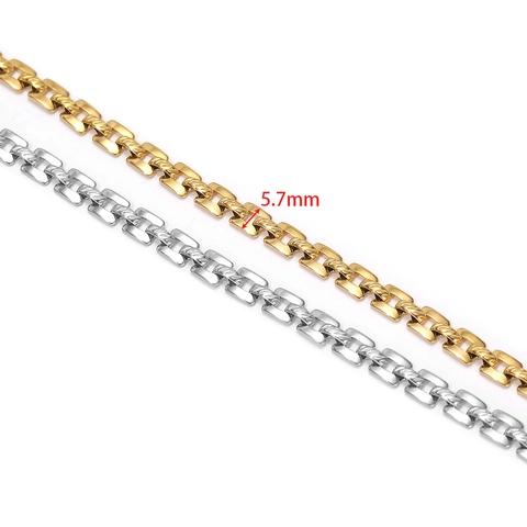 Edelstahl Geprägte Flache Armbandkette Für DIY Schmuckherstellung Gold Silber Plattierte Armband Uhrenkette Zubehör