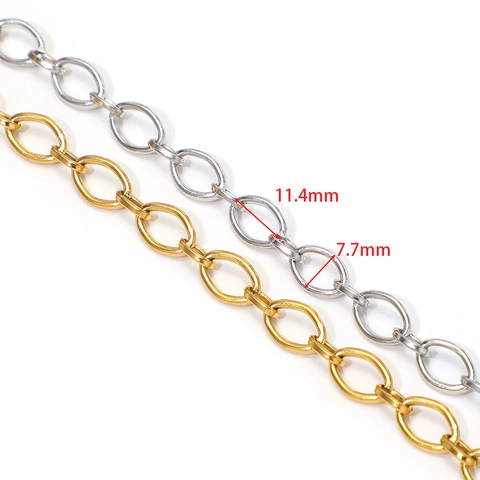 Edelstahl Oval Link Kette Für DIY Schmuckherstellung Erkenntnisse Raute Viereck Draht Halskette Armband Zubehör Kette