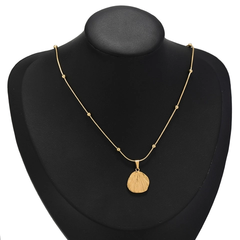Stainless Steel Shell Shaped Pendant Minimalist Gold Silver Plated Shell Pattern DIY Jewelry Necklace Component Accessories