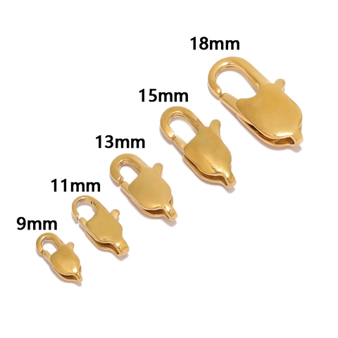 Stainless Steel Lobster Clasp For DIY Jewelry Making Gold Silver Plated Square Connector For Necklace Bracelet Findings DIY Tools