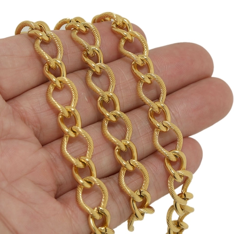 Stainless Steel Twisted Snake Chain For DIY Necklace Jewelry Making Punk Hip Hop Components Textured Metal Links Findings