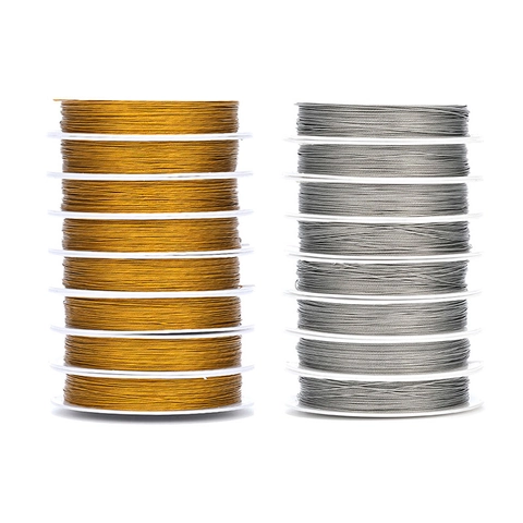 Stainless Steel Beading Wire For Jewelry Making DIY Tiger Tail Wire Gold Silver Cord For Bracelet Necklace Stringing Material