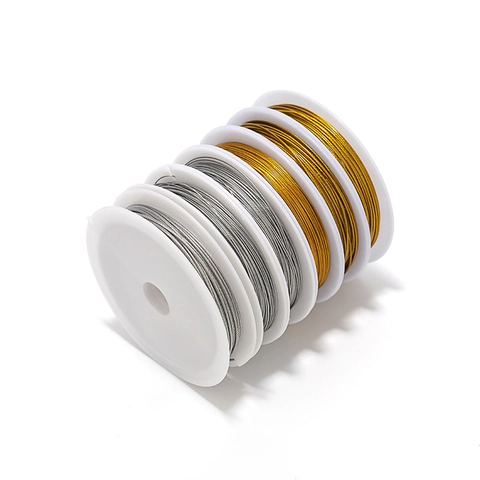 Stainless Steel Beading Wire For Jewelry Making DIY Tiger Tail Wire Gold Silver Cord For Bracelet Necklace Stringing Material