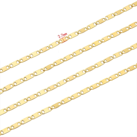 Stainless Steel Link Chain For Jewelry Making DIY Necklaces Bracelets Accessories Gold Silver Plated Geometric Rectangular Style