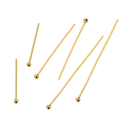 Stainless Steel Ball Head Pins For DIY Jewelry Making Gold Silver Plated Round Head Straight Pins For Crafting Findings