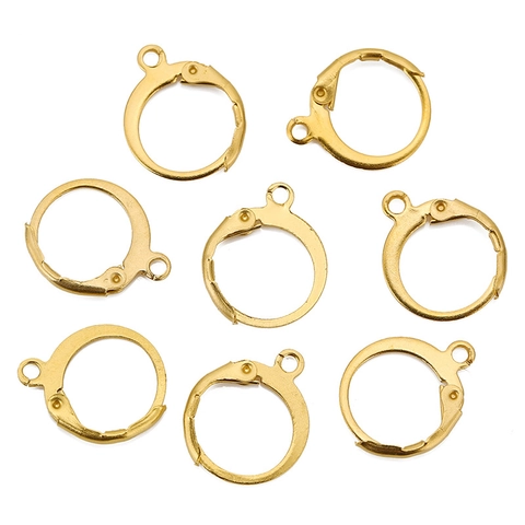 304 Stainless Steel Lever Back Earring Findings Round DIY Jewelry Making Earring Hook Accessories For Personalized Women Earrings Making