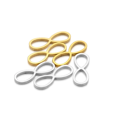 Stainless Steel Infinity Symbol Charm Pendant Geometric 8-Shape Connector For DIY Jewelry Making Earrings Bracelets Necklace