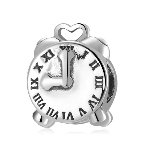 925 Sterling Silver Alarm Clock Television Watch Charm Beads Creative Retro Style DIY Jewelry Accessories For Bracelet Necklace