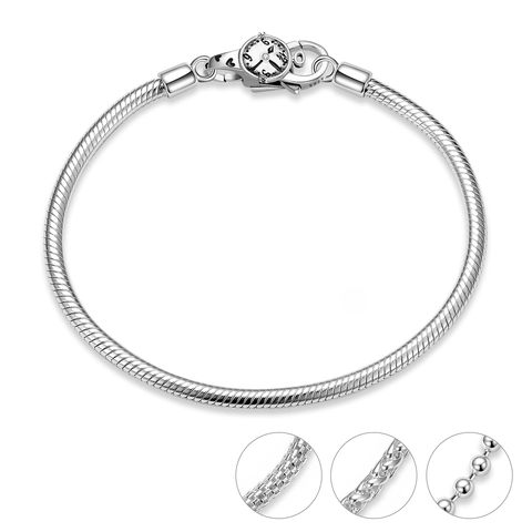 925 Sterling Silver Alarm Clock Heart Lobster Clasp Charm Connector Oxidized Silver Pendant For DIY Bracelet Necklace Making