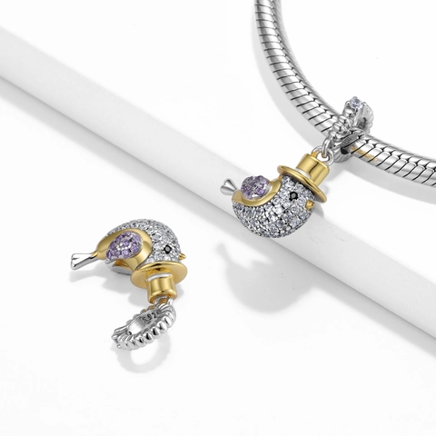 925 Sterlingsilber Vogel Anhänger Mit Zirkonia Damen Halskette Armband DIY Schmuckherstellung Zubehör Geschenk