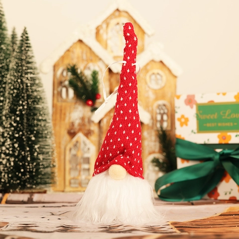 Glowing Christmas Gnome Hanging Ornament LED Lighted Faceless Forest Man Plush Doll For Christmas Tree Holiday Party Decor