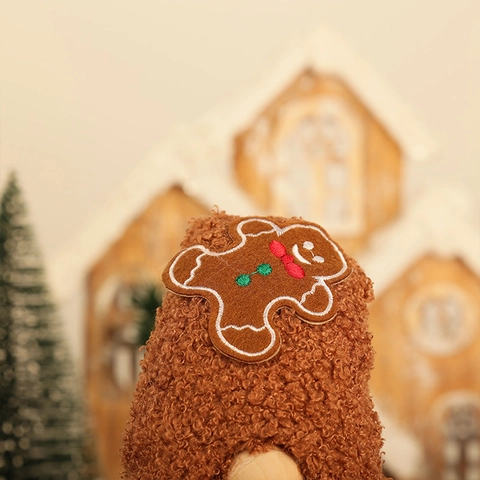 Weihnachtswichtel Plüsch Gesichtsloser Rudolph Puppe Lebkuchenmann Zuckerstange Stehende Deko Für Zuhause Fenster